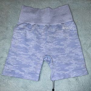 Blue camo aybl workout shorts